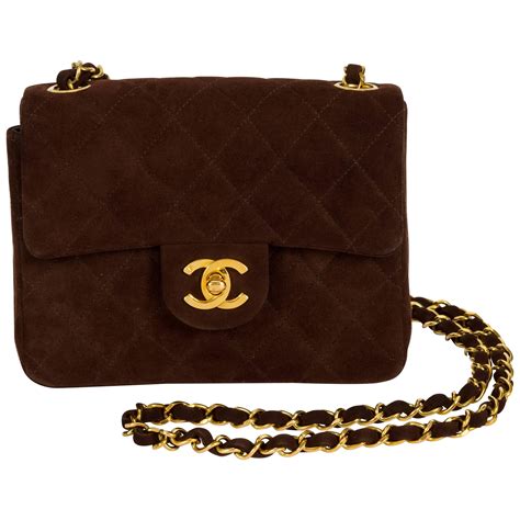 brown suede chanel bag|vintage Chanel brown handbags.